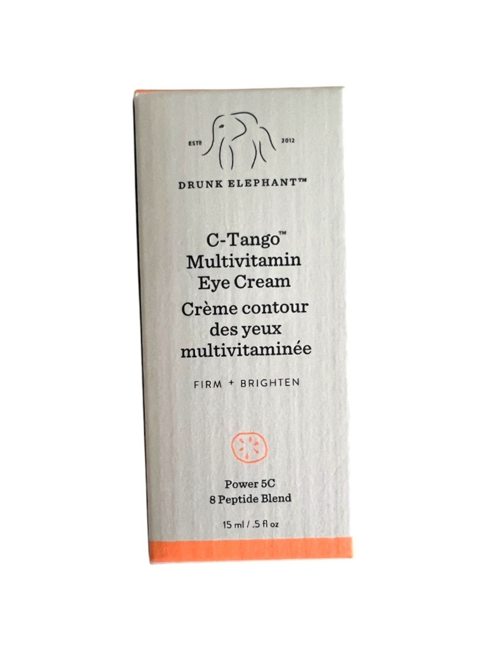 Drunk Elephant C-Tango Multivitamin Eye Cream - White with Orange Accents